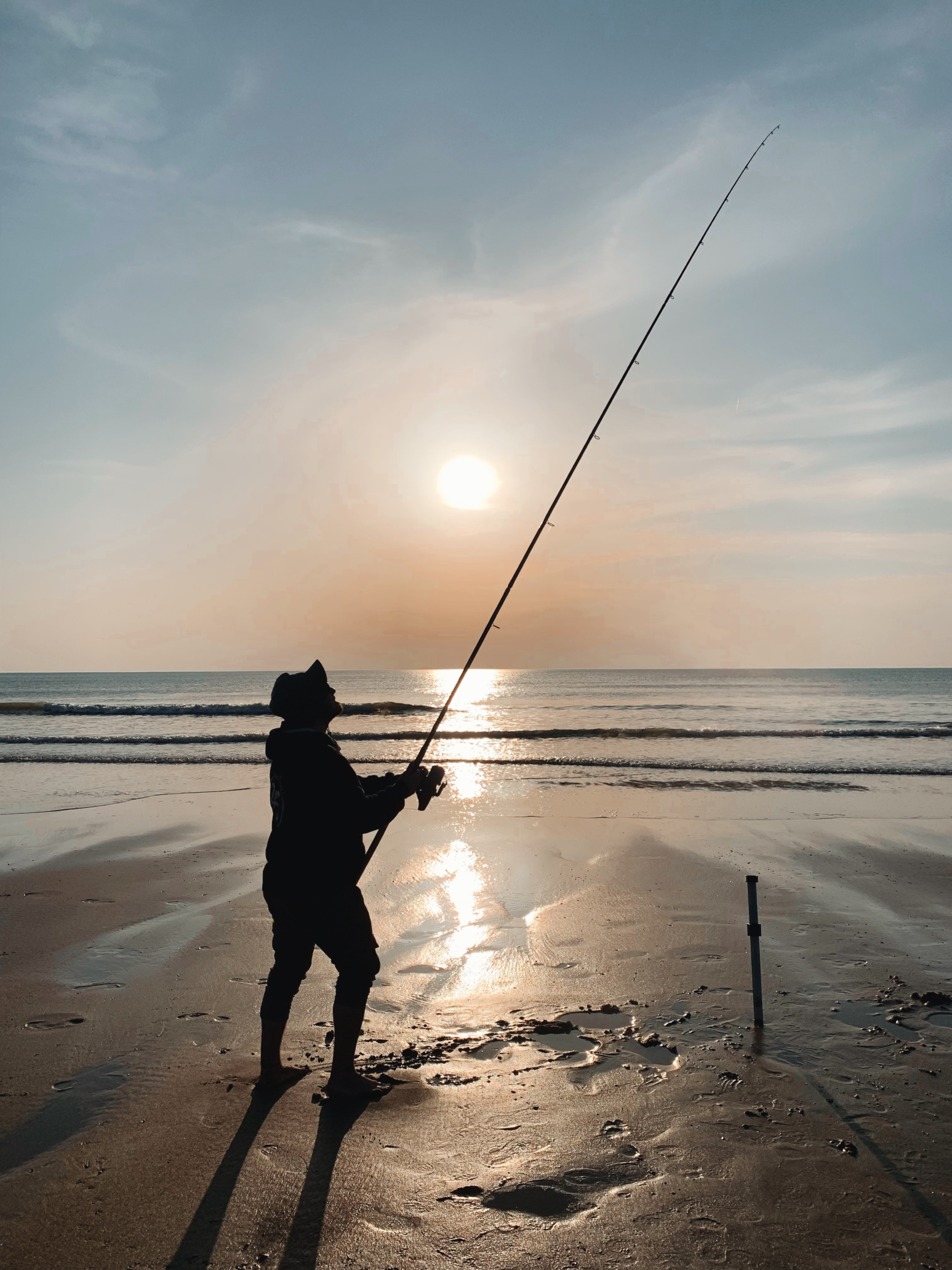 Guide de pêche en action